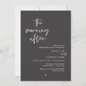 Invitation Le lendemain, brunch moderne d'après-mariage (Devant)