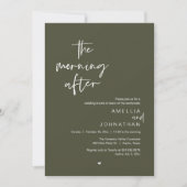 Invitation Le lendemain, brunch moderne d'après-mariage (Devant)