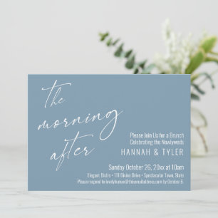 Invitation Le lendemain de la réception de mariage Dusty Blue