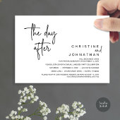 Invitation Le lendemain, dîner Mariage Elopement