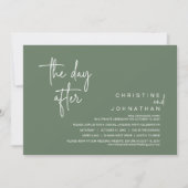 Invitation Le lendemain, fête de l'Elopement du Mariage, Sage (Devant)
