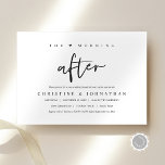 Invitation Le lendemain matin, brunch post-mariage<br><div class="desc">Thème Black Script moderne,  carte d'invitation de brunch post mariage (le matin après le brunch). Il est parfait pour votre brunch post-mariage fête. Ajoutez vos détails dans la police correspondante / lettrage.</div>