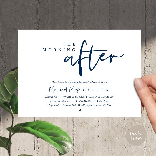 Invitation Le lendemain matin, brunch post-mariage