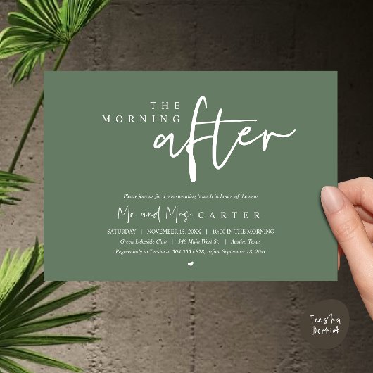 Invitation Le lendemain matin, brunch post-mariage