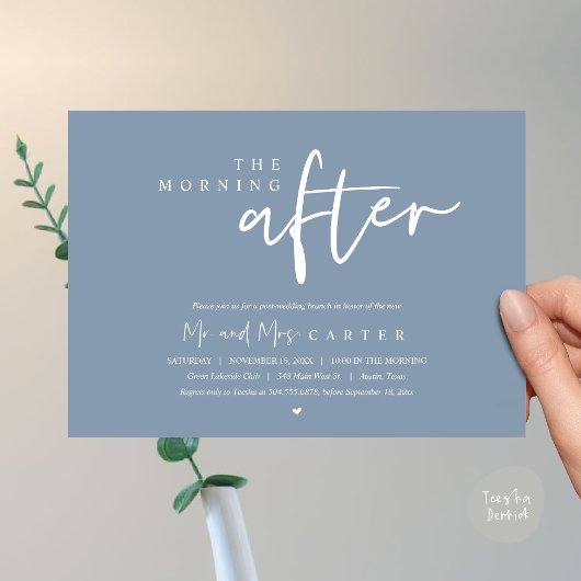 Invitation Le lendemain matin, brunch post-mariage