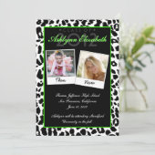 Invitation Le Leopard branché de l'époque et de l'heure (Debout devant)