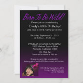 Invitation Le Léopard Zèbre de Bombshell pourpre 60e annivers (Dos)