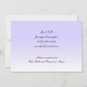 Invitation Le lilas floral fleurit la Fête de la mariée (Dos)