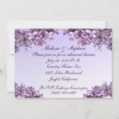 Invitation Le lilas floral fleurit le dîner de répétition de (Devant)