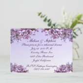 Invitation Le lilas floral fleurit le dîner de répétition de (Debout devant)