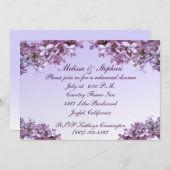 Invitation Le lilas floral fleurit le dîner de répétition de (Devant / Derrière)