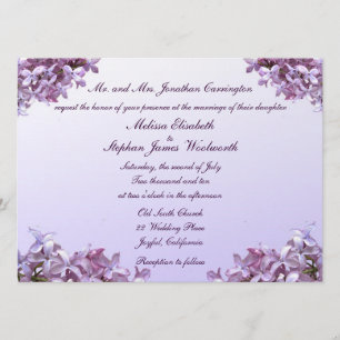 Invitation Le lilas floral fleurit le mariage