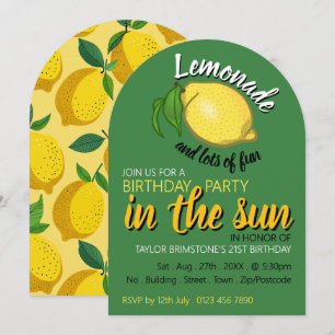 Invitation Le logo au citron, la limonade et beaucoup d'Anniv