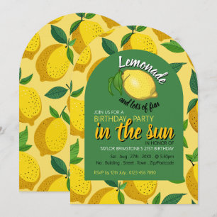 Invitation Le logo au citron, la limonade et beaucoup d'Anniv