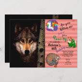 Invitation Le loup fantôme (Devant / Derrière)