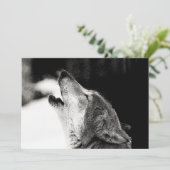 Invitation Le loup noir et blanc hurle à l'invitation de la l (Debout devant)