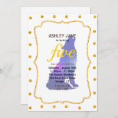 Invitation Le loup spatial hurle - Choisir la couleur arrière (Devant / Derrière)