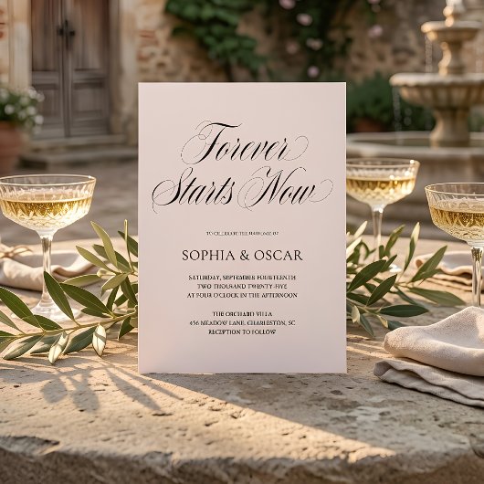 Invitation Le luxe pour toujours commence maintenant