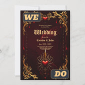 Invitation Le magnifique art de l'élégance gothique. (Devant)