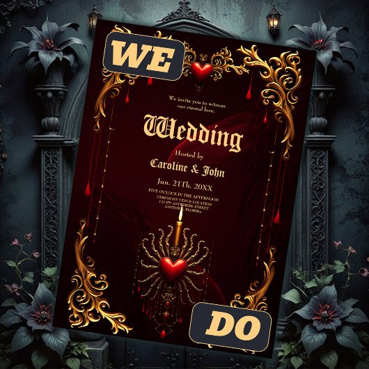 Invitation Le magnifique art de l'élégance gothique.