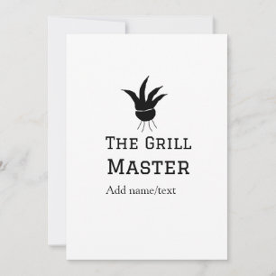 Invitation Le maître du grill ajoute le nom du texte de cuiss