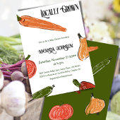 Invitation Le marché agricole de Retro Baby shower cultivé lo