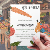 Invitation Le marché agricole de Retro Baby shower cultivé lo