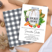 Invitation Le marché des agriculteurs Baby shower cultivé loc