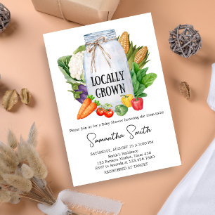 Invitation Le marché des agriculteurs Baby shower cultivé loc