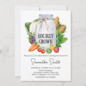 Invitation Le marché des agriculteurs Baby shower cultivé loc (Devant)