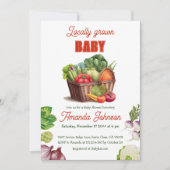 Invitation Le marché des agriculteurs Baby shower frais culti (Devant)