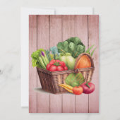 Invitation Le marché des agriculteurs Baby shower frais culti (Dos)