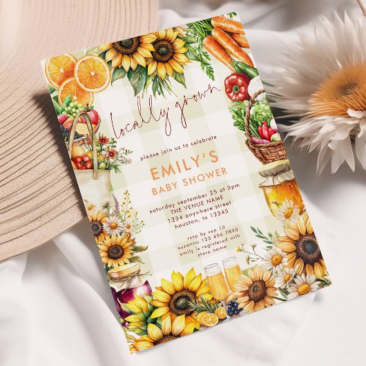 Invitation Le marché des fermiers cultivés localement produit