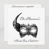 Invitation "Le Mardi Gras Ball 2011 de la ______" (Devant / Derrière)