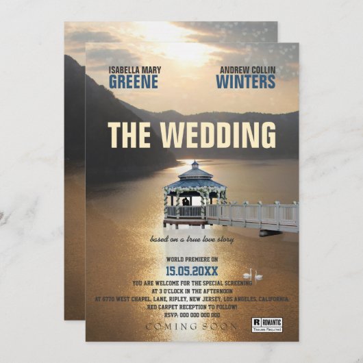 Invitation Le mariage (Devant / Derrière)