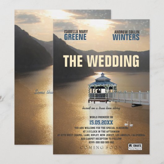 Invitation Le Mariage (Devant / Derrière)