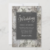Invitation Le mariage botanique vintage de (Devant)