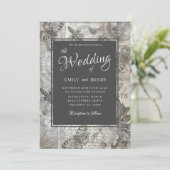 Invitation Le mariage botanique vintage de (Debout devant)