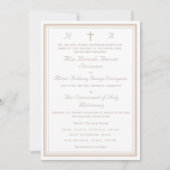 Invitation Le Mariage Catholique Raffiné (Devant)