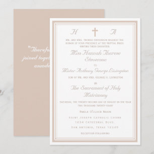 Invitation Le Mariage Catholique Raffiné