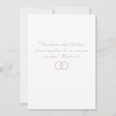 Invitation Le Mariage Catholique Raffiné (Dos)
