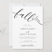 Invitation Le Mariage De Calligraphie Noir Et Blanc Tombe Dan (Devant)
