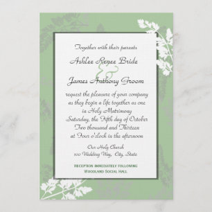 Invitation Le Mariage de dentelle de la nature