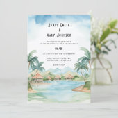 Invitation Le mariage de destination de Fidji Island (Debout devant)