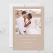 Invitation Le Mariage de deux photos en terre cuite (Dos)