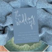 Invitation Le Mariage de : Dusty Blue Modern Mariage