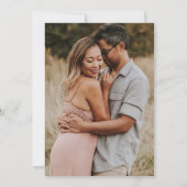 Invitation Le Mariage de Dusty Blue Photo Typographie moderne (Dos)