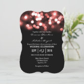 Invitation Le mariage de la Parties scintillant Coral Black B (Debout devant)