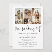 Invitation Le Mariage de la Photo QR code Minimalist Elegant (Devant)