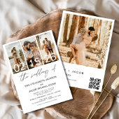 Invitation Le Mariage de la Photo QR code Minimalist Elegant